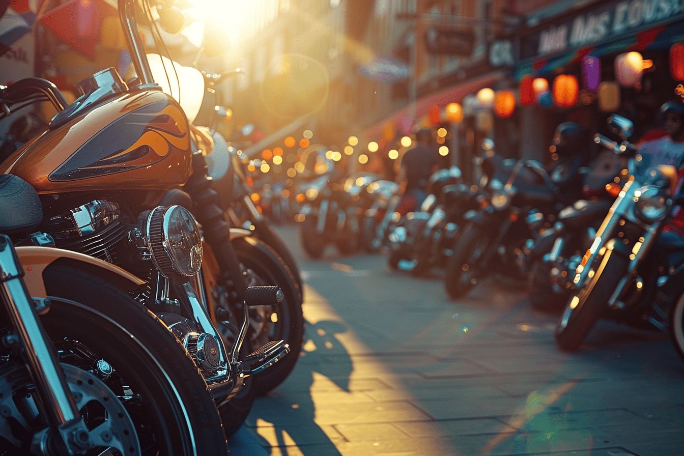 Rencontre de motards en balade sur les routes  
Groupe de motards profitant d'une sortie ensemble
